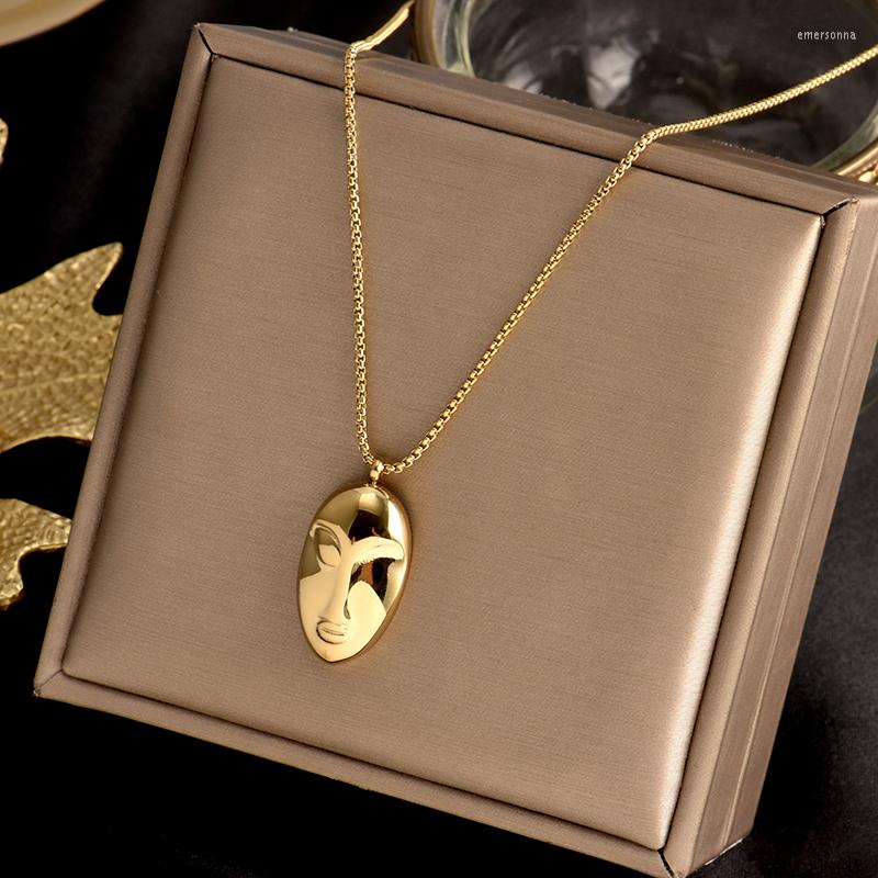 Chains Colorfast 316L Stainless Steel Necklace Simple And Exquisite Mask Pendant Light Luxury Fashion Women's Gift Jewelry
Chains Colorfast 316L Stainless Steel Necklace Simple And Exquisite Mask Pendant Light Luxury Fashion Women's Gift Jewelry