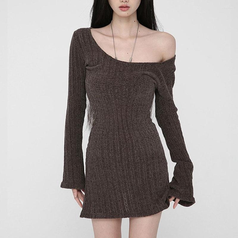 Casual Dresses Women's Off Shoulder Dress Sexy Knit Long Sleeve Bodycon Strecth Mini Sweater Woman, Dark coffee
Casual Dresses Women's Off Shoulder Dress Sexy Knit Long Sleeve Bodycon Strecth Mini Sweater Woman, Dark coffee