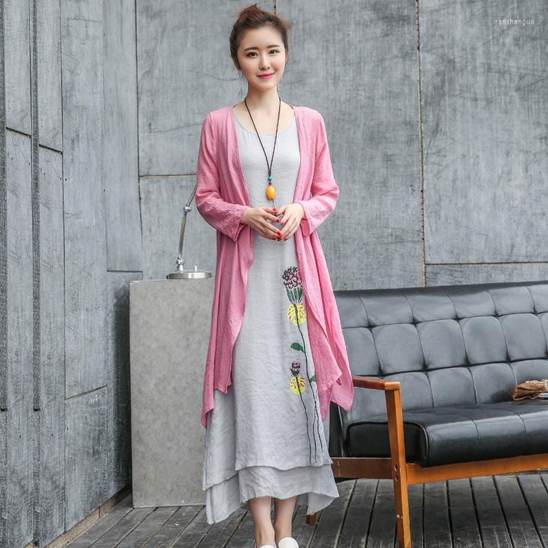 Ethnic Clothing Chinese Style Women'S Summer 2022 Robe Vintage Femme Long Sundress Cotton Linen Outfits For Women 11231
Ethnic Clothing Chinese Style Women'S Summer 2022 Robe Vintage Femme Long Sundress Cotton Linen Outfits For Women 11231