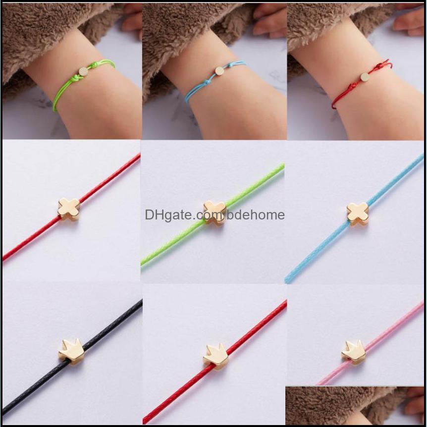 Charm Bracelets Charm Bracelets Jewelry 18K Gold Plated Leather Bracelet Heart Round Cross Crown Star Charms Korean Womens Rope Chai Otbvo
Charm Bracelets Charm Bracelets Jewelry 18K Gold Plated Leather Bracelet Heart Round Cross Crown Star Charms Korean Womens Rope Chai Otbvo