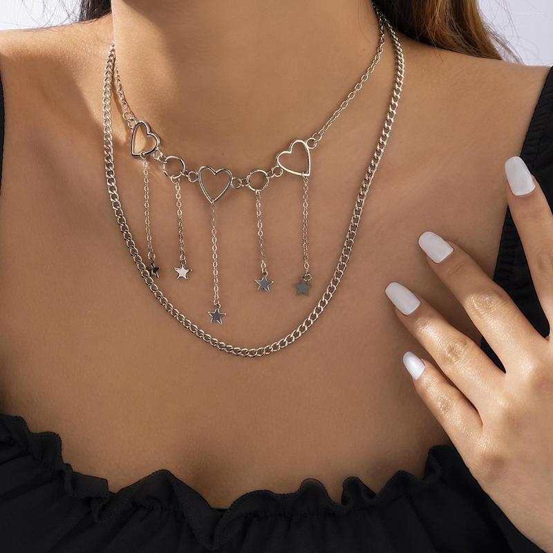 Choker Long Tassel Cute Trendy Statement Gold Necklace Double Layer Heart Star Tassels Chain Charm Pendant For Women
Choker Long Tassel Cute Trendy Statement Gold Necklace Double Layer Heart Star Tassels Chain Charm Pendant For Women