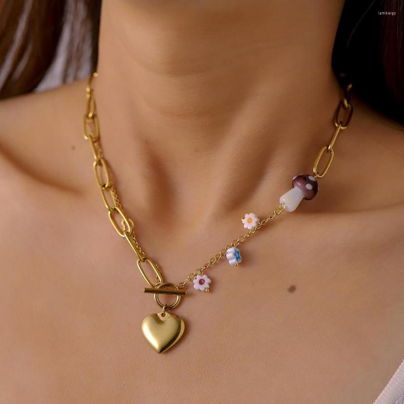 Choker JIOROMY Design Gold Color Heart Asymmetric Necklaces Female Flower Mushroom Stainless Steel OT Toggle Necklace Trendy Jewelry
Choker JIOROMY Design Gold Color Heart Asymmetric Necklaces Female Flower Mushroom Stainless Steel OT Toggle Necklace Trendy Jewelry
