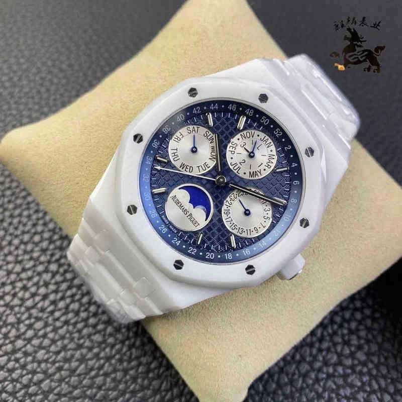 Calendar Ap26579 Perpetual White Roya1 Ceramic 0ak Moon Function Automatic Watch Temperament 0MQY, Black
Calendar Ap26579 Perpetual White Roya1 Ceramic 0ak Moon Function Automatic Watch Temperament 0MQY, Black