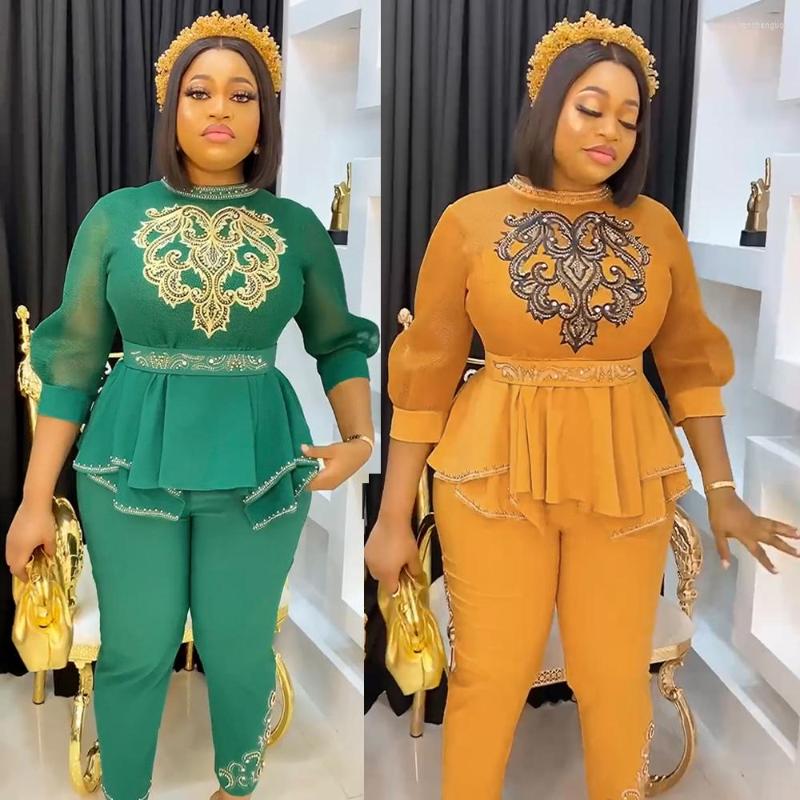 Ethnic Clothing MD 2022 African Two Piece Set For Women Mesh Sleeves Robe Tops Pants Suit Tracksuit Party Blouse Trouser Sets Tenue
Ethnic Clothing MD 2022 African Two Piece Set For Women Mesh Sleeves Robe Tops Pants Suit Tracksuit Party Blouse Trouser Sets Tenue