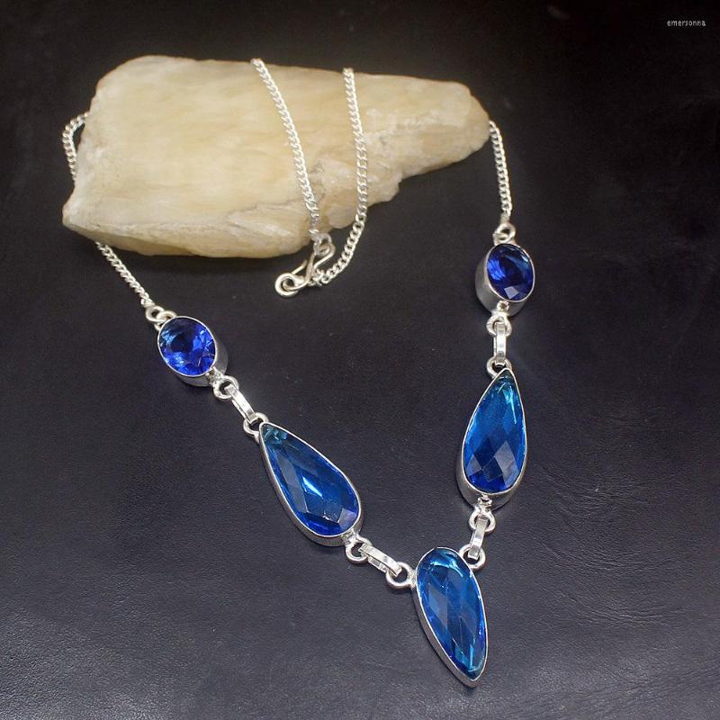 Chains Hermosa Jewelry Amazing Teardrop Ocean Blue Topaz Silver Color Chain Necklace For Women Ladies Gift 20225194
Chains Hermosa Jewelry Amazing Teardrop Ocean Blue Topaz Silver Color Chain Necklace For Women Ladies Gift 20225194