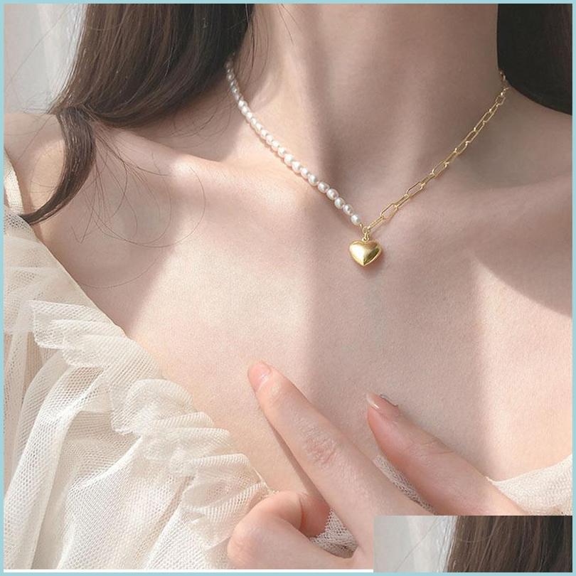 Chains Half Pearl Chain Love Pendant Necklace Female Temperament Simple Elegant Clavicle Chains Drop Delivery 2022 Jewelry Necklaces Dhogb
Chains Half Pearl Chain Love Pendant Necklace Female Temperament Simple Elegant Clavicle Chains Drop Delivery 2022 Jewelry Necklaces Dhogb