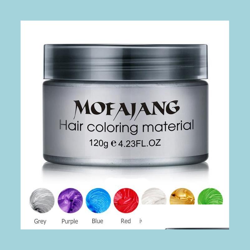 Pomades Waxes Mofajang Hair Wax 120G Sier Grandma Grey Pomade 8 Colors Disposable Fashion Styling Clay Coloring Mud Cream Drop Del Dhhmf
Pomades Waxes Mofajang Hair Wax 120G Sier Grandma Grey Pomade 8 Colors Disposable Fashion Styling Clay Coloring Mud Cream Drop Del Dhhmf