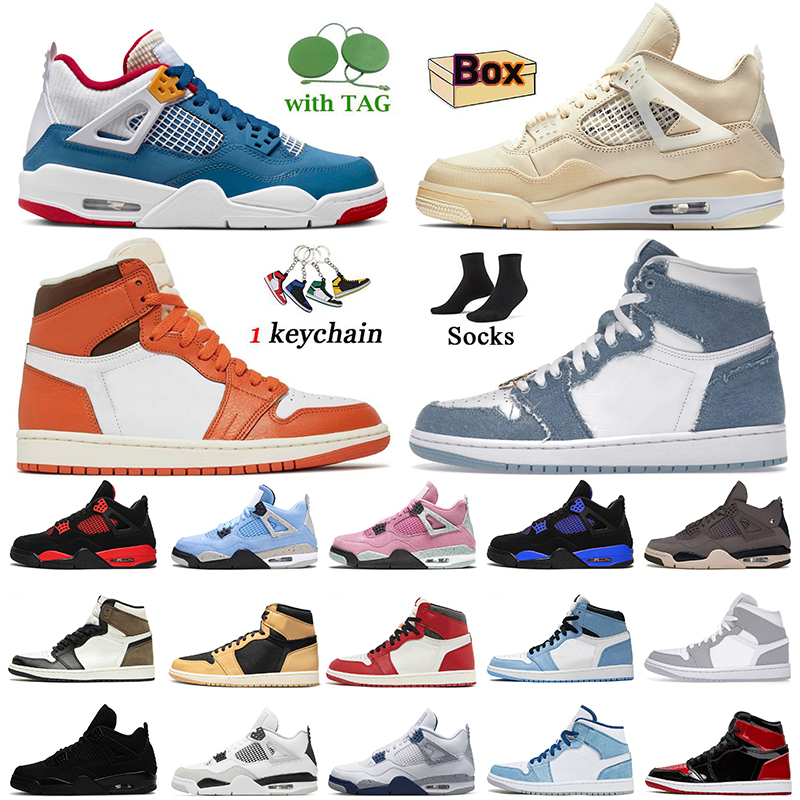 With Box 2023 Jumpman 1 4 Basketball Shoes 1s High OG Starfish Lost Found Heirloom Denim University Blue 4s Sail Midnight Navy Military Black Cat UNC Trainers Sneakers, C15 40-46
With Box 2023 Jumpman 1 4 Basketball Shoes 1s High OG Starfish Lost Found Heirloom Denim University Blue 4s Sail Midnight Navy Military Black Cat UNC Trainers Sneakers, C15 40-46