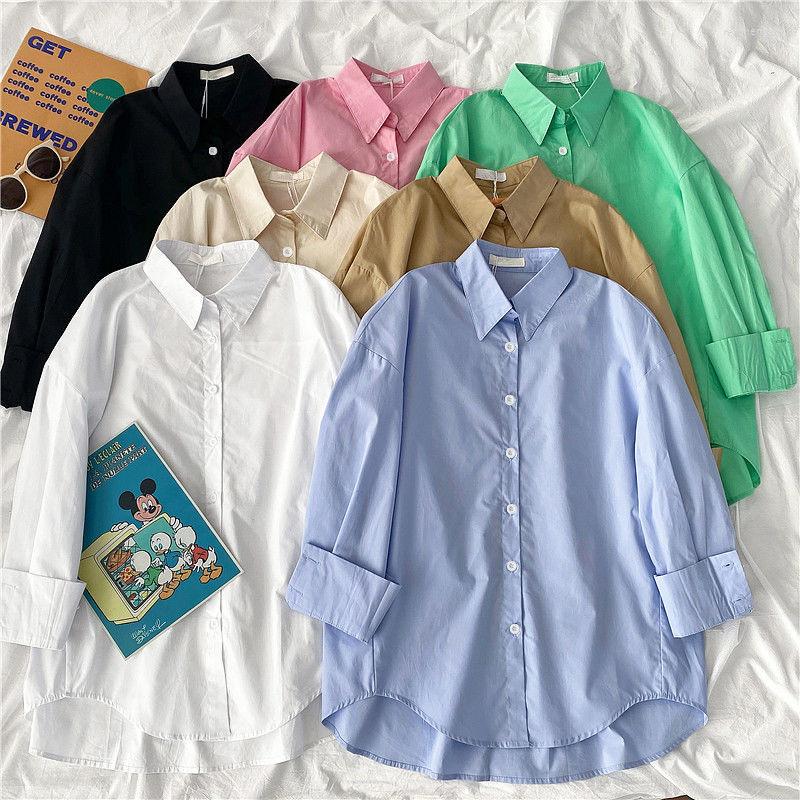 Women's Blouses Vintage Loose Blouse Women Casual Korean Solid Office Lady Top Fashion Turn-down Collar Button Shirts Chic All-match, Khaki
Women's Blouses Vintage Loose Blouse Women Casual Korean Solid Office Lady Top Fashion Turn-down Collar Button Shirts Chic All-match, Khaki
