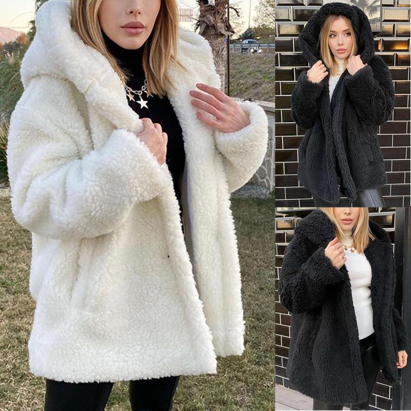 Women' Fur Elegant Cardigan Faux Coat Women Hooded Winter Thicken Warm Soft Jacket Female Teddy Plush Overcoat Pocket Casual Outerwear, Black
Women' Fur Elegant Cardigan Faux Coat Women Hooded Winter Thicken Warm Soft Jacket Female Teddy Plush Overcoat Pocket Casual Outerwear, Black