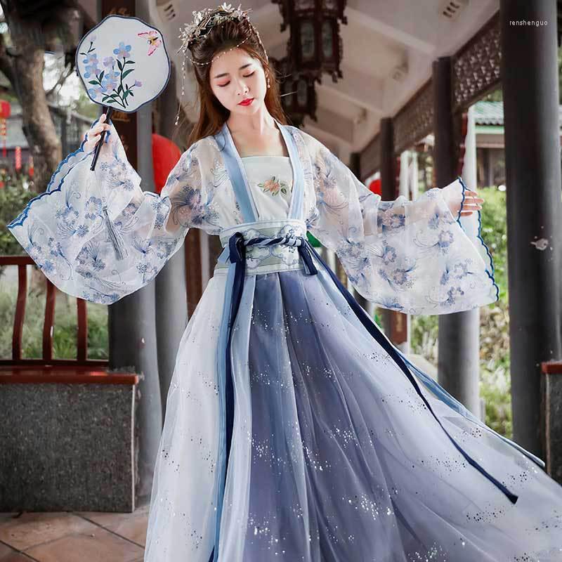 Ethnic Clothing Ancient Hanfu Dress Folk Dance Costume Women Han Dynasty Princess Fairy Oriental Style Girl Cosplay
Ethnic Clothing Ancient Hanfu Dress Folk Dance Costume Women Han Dynasty Princess Fairy Oriental Style Girl Cosplay