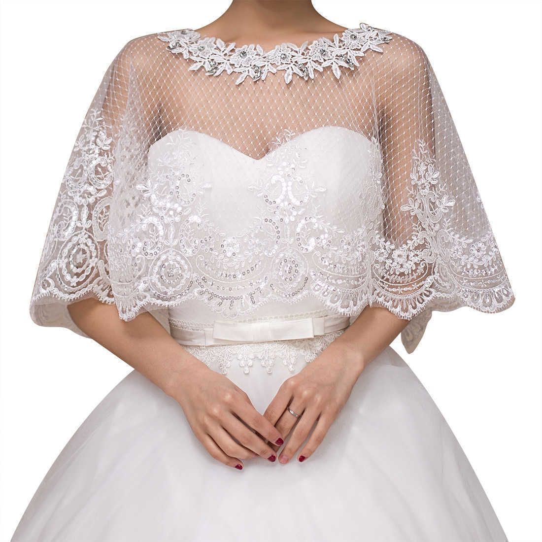 Wedding Embroidered Lace Tulle Shawls Summer Bridal Lace Shrug Wraps for Bridesand/Bridesmaids Ladies White Party Stoles
Wedding Embroidered Lace Tulle Shawls Summer Bridal Lace Shrug Wraps for Bridesand/Bridesmaids Ladies White Party Stoles