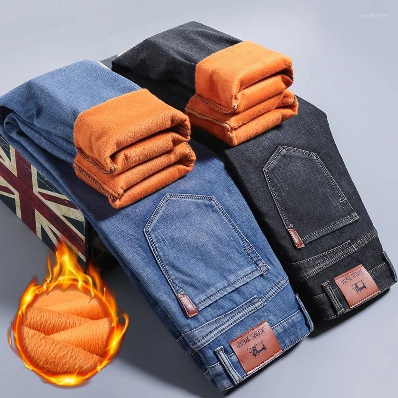 Men's Jeans 2022 Men Classic Winter Black Color Slim Fit Stretch Thick Velvet Pants Warm Casual Fleece Trousers Male, 866 blue
Men's Jeans 2022 Men Classic Winter Black Color Slim Fit Stretch Thick Velvet Pants Warm Casual Fleece Trousers Male, 866 blue
