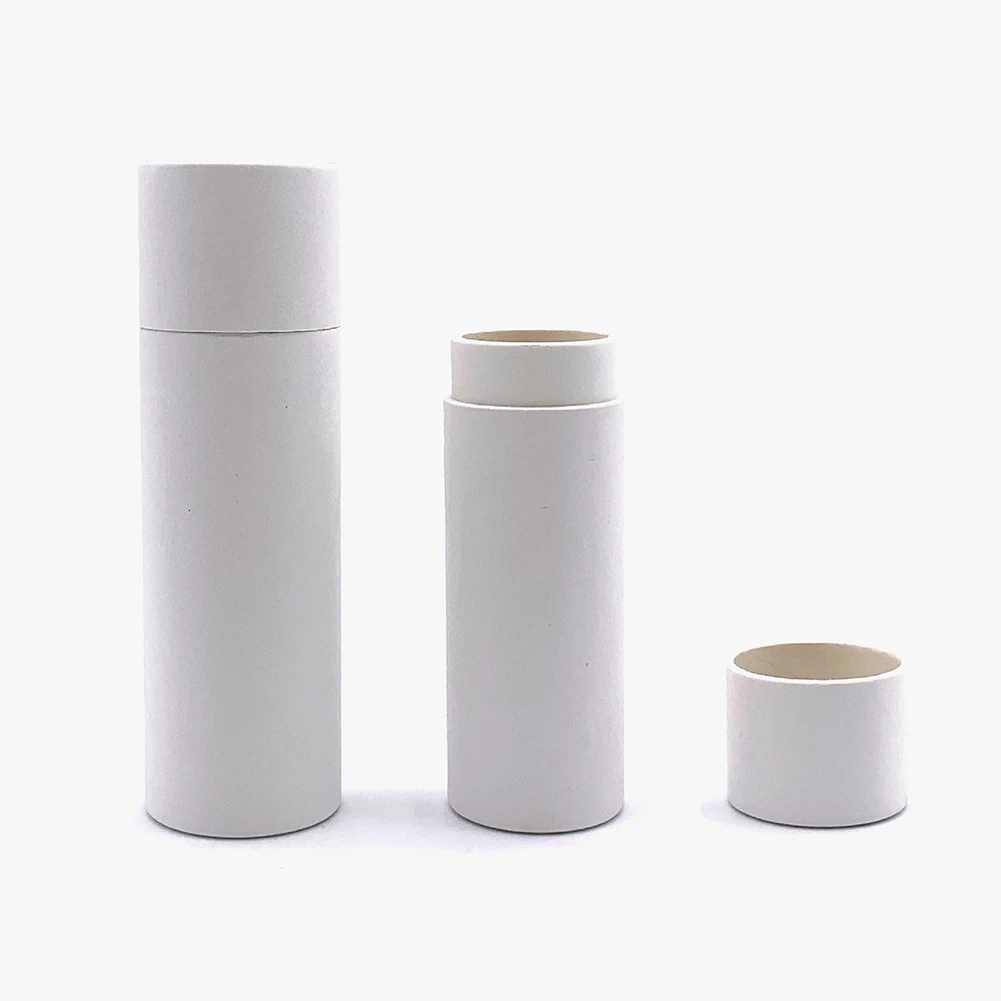 Kraft Paperboard Lip Packaging Box Brown Krafts Round Push Up Lips Balm Paper Box Tubes