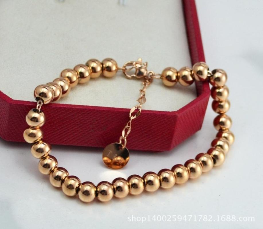 Link Bracelets YUN RUO Smooth Steel Ball Couple Bracelet Fashion Jewelry Titanium Rose Gold Color Valentine Gift Not Fade
Link Bracelets YUN RUO Smooth Steel Ball Couple Bracelet Fashion Jewelry Titanium Rose Gold Color Valentine Gift Not Fade