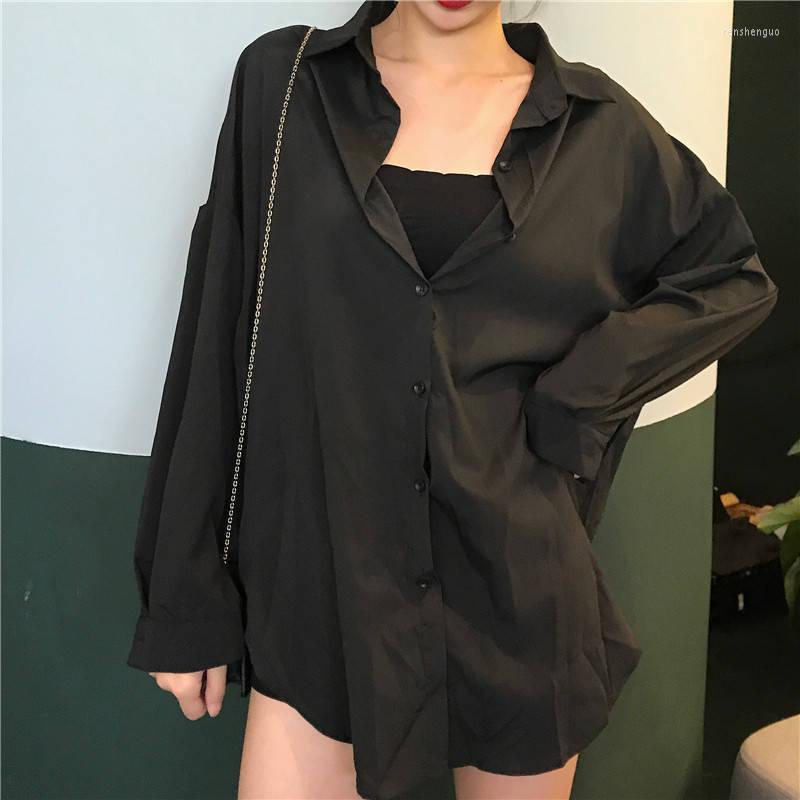 Women' Blouses Shirts Women Long Sleeves Spring Cool Oversize Sexy Top Shirt Loose Students All-match Basic Stylish Ulzzang, Black
Women' Blouses Shirts Women Long Sleeves Spring Cool Oversize Sexy Top Shirt Loose Students All-match Basic Stylish Ulzzang, Black