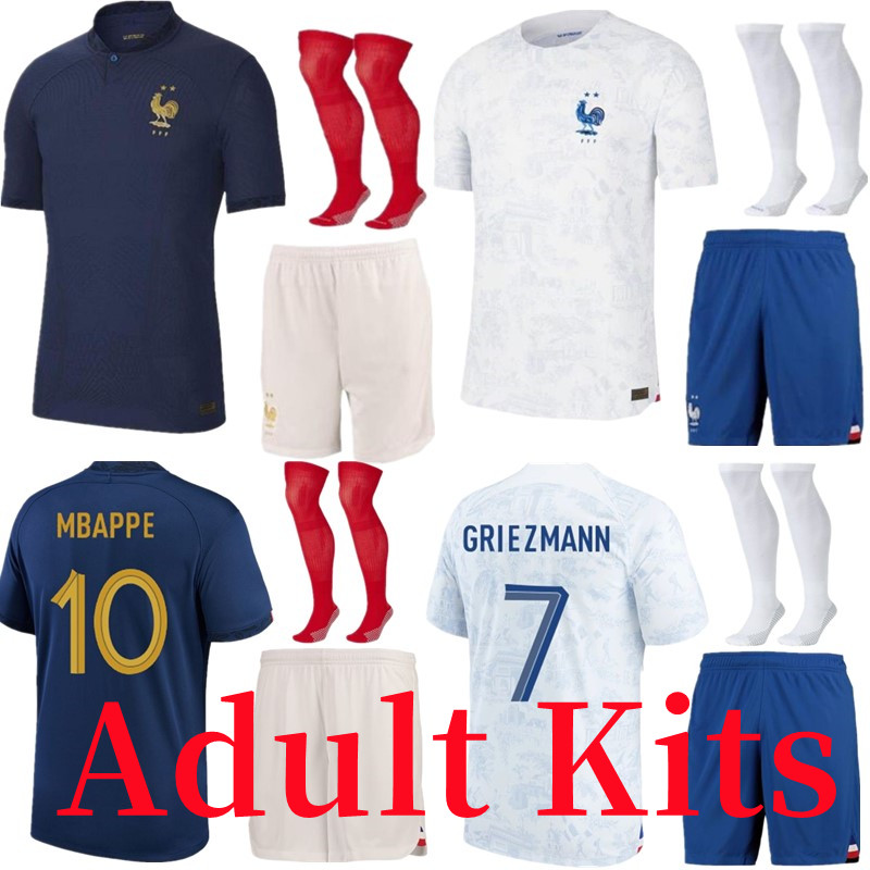 Maillots de football 2022 2023 World Cup Soccer Jersey French BENZEMA Football shirts MBAPPE France GRIEZMANN POGBA kante maillot foot kit top shirt MEN ADULT sets, Away
Maillots de football 2022 2023 World Cup Soccer Jersey French BENZEMA Football shirts MBAPPE France GRIEZMANN POGBA kante maillot foot kit top shirt MEN ADULT sets, Away