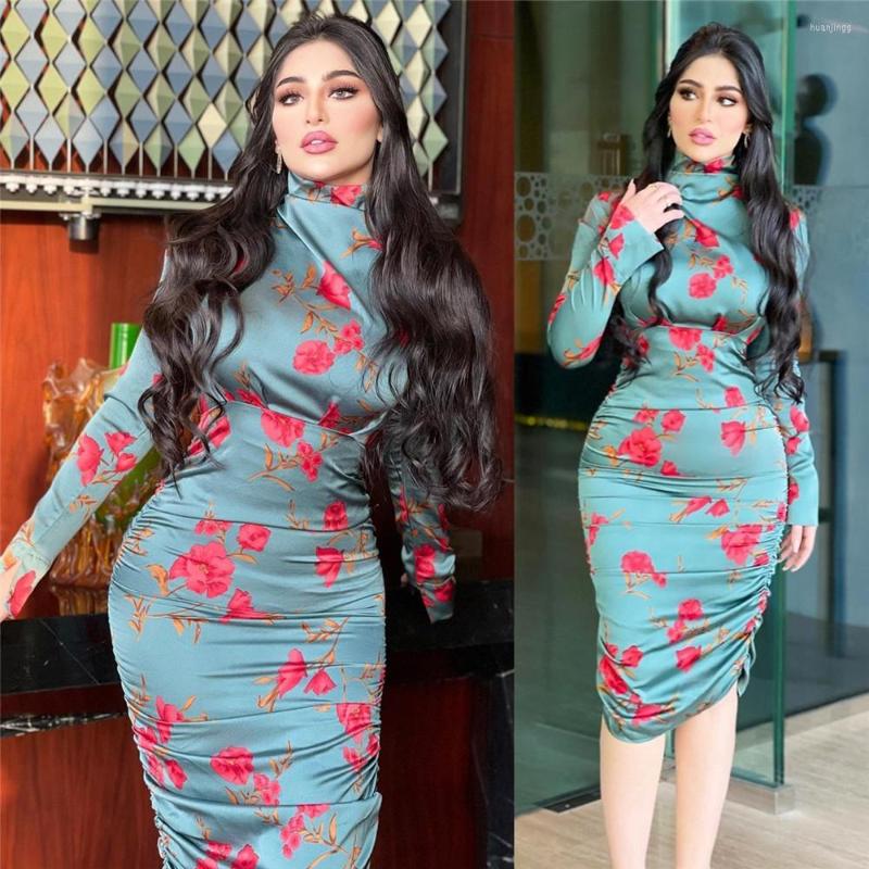 Ethnic Clothing Floral Print Bodycon Dresses Turtleneck Muslim Abayas Women Evening Party Gown Caftan Marocain Shirring Robe Turkey Dubai
Ethnic Clothing Floral Print Bodycon Dresses Turtleneck Muslim Abayas Women Evening Party Gown Caftan Marocain Shirring Robe Turkey Dubai
