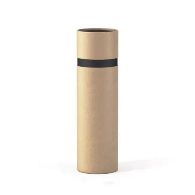 Kraft Paperboard Lip Packaging Box Brown Krafts Round Push Up Lips Balm Paper Box Tubes