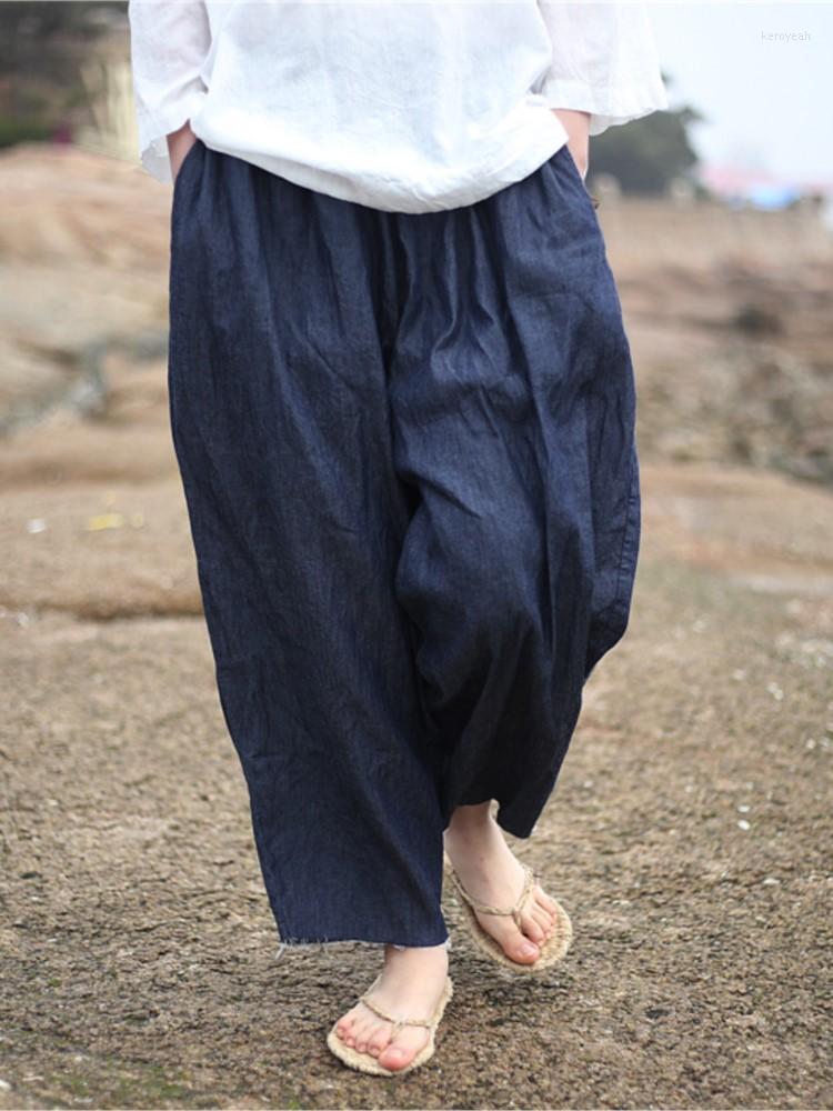 Women's Pants Women Ripped Cuffs Elastic Waist Loose Ladies VIntage Trousers Female 2022 Summer, Blue
Women's Pants Women Ripped Cuffs Elastic Waist Loose Ladies VIntage Trousers Female 2022 Summer, Blue