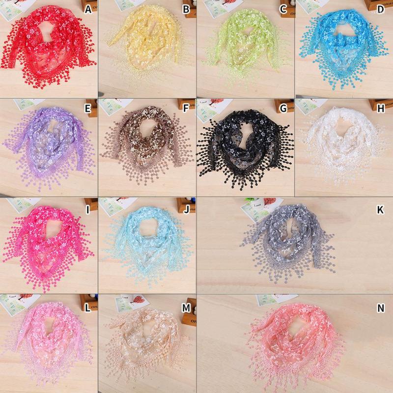 Scarves Women Chic Lace Sheer Scarf Silk Flower Femal Floral Triangle Tassel Shawl Headscarf
Scarves Women Chic Lace Sheer Scarf Silk Flower Femal Floral Triangle Tassel Shawl Headscarf