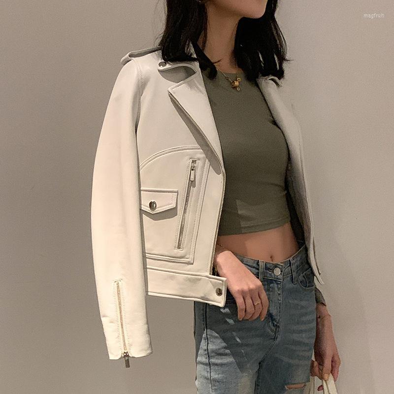 Women's Leather 2022 Women's Short Genuine Jacket Zipper Street Suit Lapel Sheepskin Cuffs Slim Coat, Black
Women's Leather 2022 Women's Short Genuine Jacket Zipper Street Suit Lapel Sheepskin Cuffs Slim Coat, Black