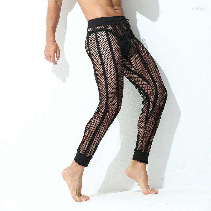 Men' Sleepwear Mesh Men' Trousers Breathable Drawstring Elastic Waist Tie Pajama Pants Wide Belt Cutout Striped Sexy Sports, Black
Men' Sleepwear Mesh Men' Trousers Breathable Drawstring Elastic Waist Tie Pajama Pants Wide Belt Cutout Striped Sexy Sports, Black