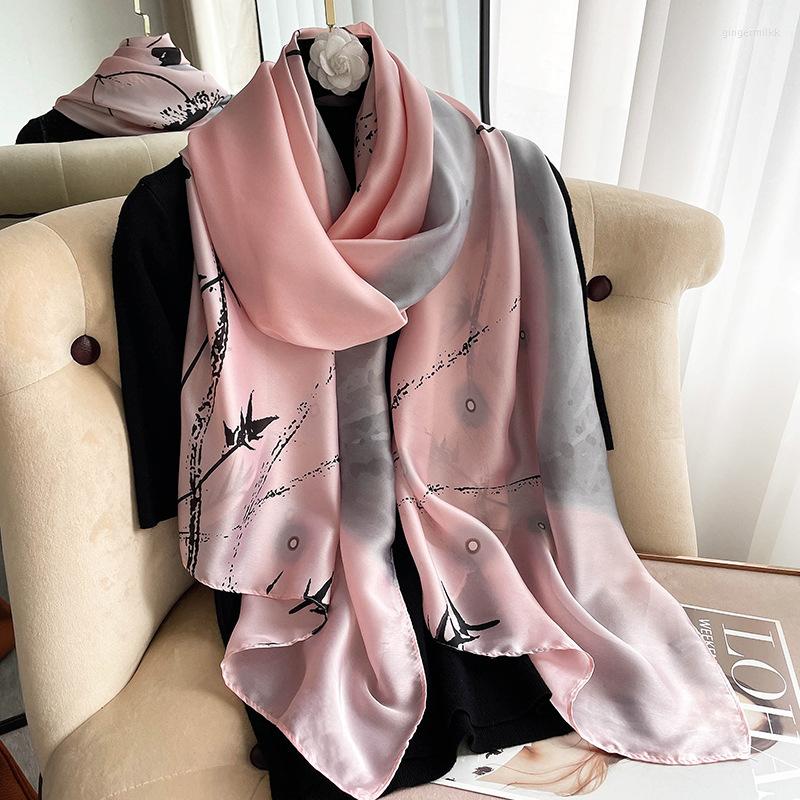 Scarves Silk Shawls 180 90cm Women's Headscarf Large Stoles Hijab Headbands Women Scarf Foulard Wraps Flower Bag Echarpe Beach
Scarves Silk Shawls 180 90cm Women's Headscarf Large Stoles Hijab Headbands Women Scarf Foulard Wraps Flower Bag Echarpe Beach