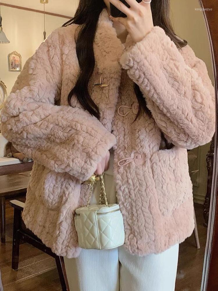 Women' Fur Winter Warm Thick Fleece Overcoat Faux Coat Women Patchwork Elegant Female Korean Fashion Bow Kawaii Pink Wool Short Coats, Beige
Women' Fur Winter Warm Thick Fleece Overcoat Faux Coat Women Patchwork Elegant Female Korean Fashion Bow Kawaii Pink Wool Short Coats, Beige