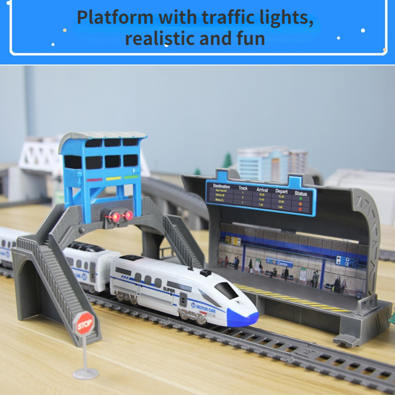 Electric/RC Track Electric Train High Speed Model Railway Harmony Rail Toy Car Assemble DIY Set Children Christmas Gift for Boy 221103