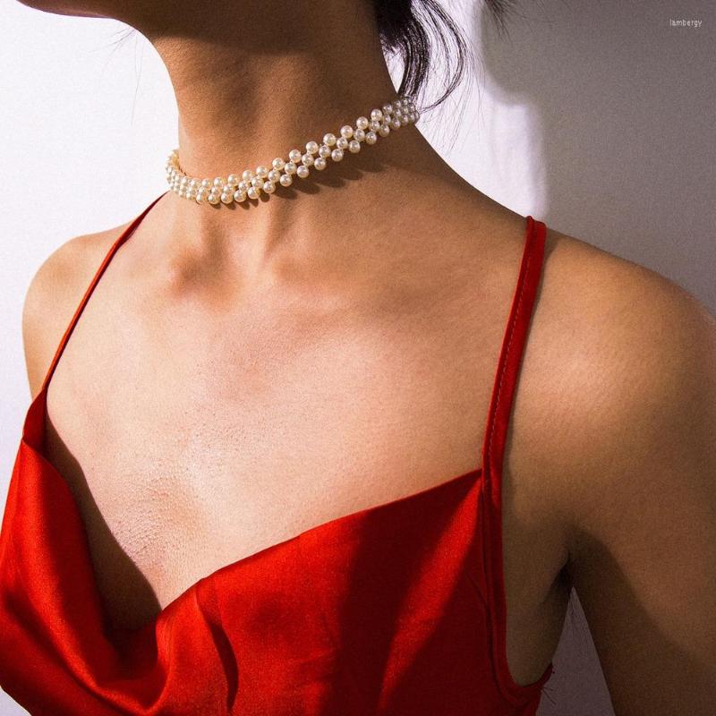 Choker MASA Vintage Multi Layer Simulated Round Pearl Necklace For Women Elegant Bridal Engagement Wedding Earrings Gift Jewelry
Choker MASA Vintage Multi Layer Simulated Round Pearl Necklace For Women Elegant Bridal Engagement Wedding Earrings Gift Jewelry
