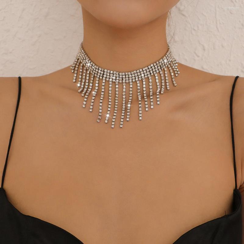 Choker Multi Layered Crystal Tassel Necklace For Women Fashion Rhinestone Necklaces 2022 Trend Elegant Wedding Party Jewelry
Choker Multi Layered Crystal Tassel Necklace For Women Fashion Rhinestone Necklaces 2022 Trend Elegant Wedding Party Jewelry
