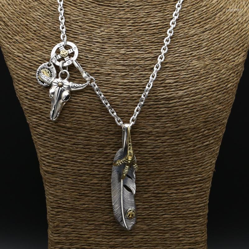 Chains Starfield S925 Sterling Silver Retro Thai Vintage Style Men Women Personality Classic Feather Necklace Sweater Chain
Chains Starfield S925 Sterling Silver Retro Thai Vintage Style Men Women Personality Classic Feather Necklace Sweater Chain