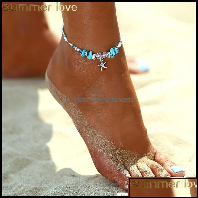 Anklets Anklets Jewelry Bohemian Starfish Pendant For Women Girls Crystal Bead Chain Bracelet On Leg Summer Beach Anklet Gifts Drop Oteue
Anklets Anklets Jewelry Bohemian Starfish Pendant For Women Girls Crystal Bead Chain Bracelet On Leg Summer Beach Anklet Gifts Drop Oteue