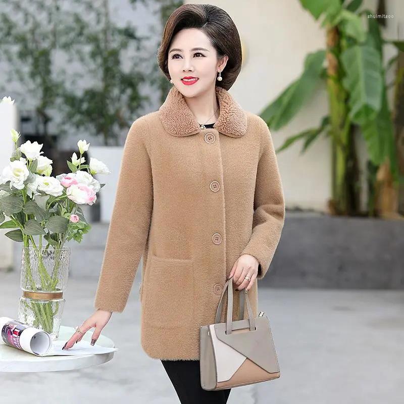 Women's Fur Autumn Winter Imitation Mink Velvet Jacket Female Thicke Mother Casual Coat Loose Warm Plush Woolen Outerwear Women Clothing, Camel
Women's Fur Autumn Winter Imitation Mink Velvet Jacket Female Thicke Mother Casual Coat Loose Warm Plush Woolen Outerwear Women Clothing, Camel