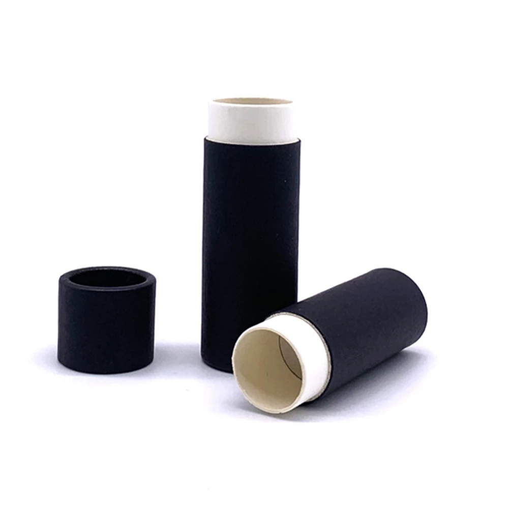 Kraft Paperboard Lip Packaging Box Brown Krafts Round Push Up Lips Balm Paper Box Tubes