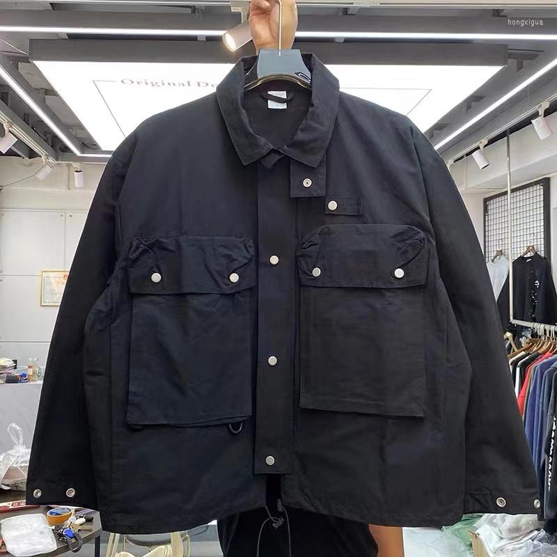 Men's Jackets Slim Style Zip Jacket With Drawstring Vertical Collar And Three-dimensional Multi-pocket, Black
Men's Jackets Slim Style Zip Jacket With Drawstring Vertical Collar And Three-dimensional Multi-pocket, Black