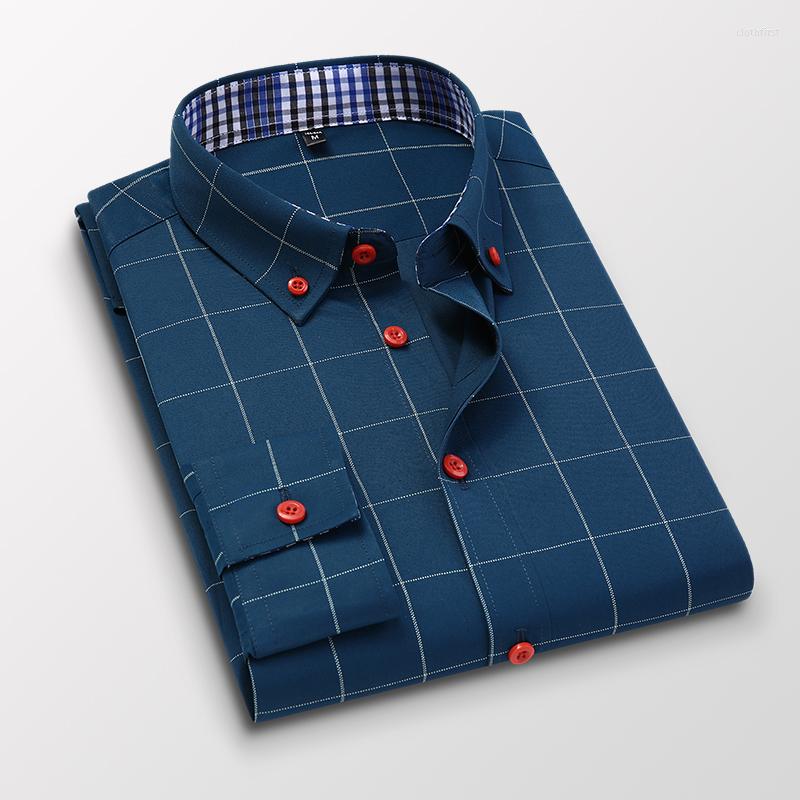 Men's Casual Shirts Men Long Sleeve Plaid Classic Style Business Cotton Anti-wrinkle Soft Solid Color Slim Fit Clothing, Drill blue
Men's Casual Shirts Men Long Sleeve Plaid Classic Style Business Cotton Anti-wrinkle Soft Solid Color Slim Fit Clothing, Drill blue