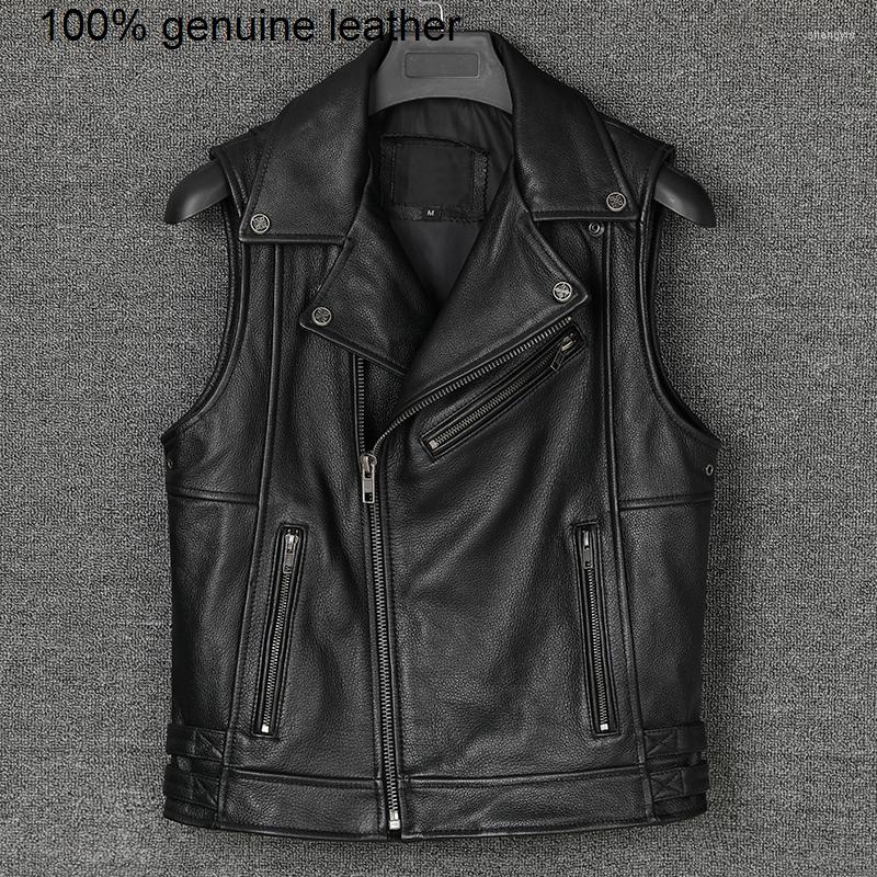 Men' Vests Vest Leather Genuine Men' Cowhide Oblique Zipper Motorcycle Biker Stand Collar Sleeveless Jackets Waistcoat, Picture shown
Men' Vests Vest Leather Genuine Men' Cowhide Oblique Zipper Motorcycle Biker Stand Collar Sleeveless Jackets Waistcoat, Picture shown