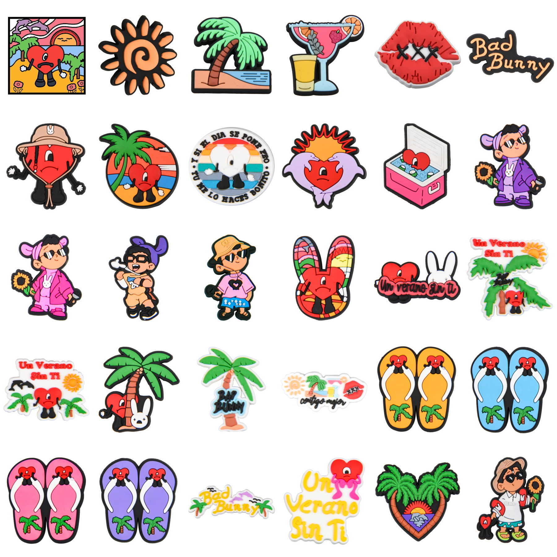 Shoe Charms Puerto Rico Singer New Albums Shoe Decorations Latino Spanish Song Bracelet Accessories
Shoe Charms Puerto Rico Singer New Albums Shoe Decorations Latino Spanish Song Bracelet Accessories