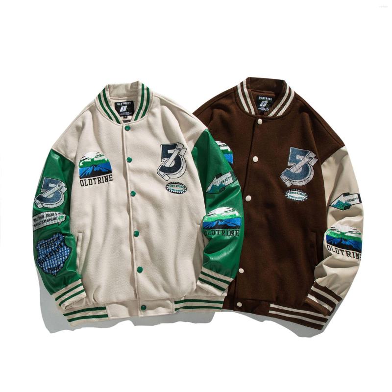 Men's Jackets Baseball Uniform Men And Women Spring Autumn Pu Leather Stitching Jacket Ins Embroidery Loose Trend Casual, Khaki
Men's Jackets Baseball Uniform Men And Women Spring Autumn Pu Leather Stitching Jacket Ins Embroidery Loose Trend Casual, Khaki