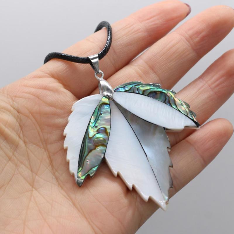 Chains Natural Shell Necklace With Leaf-Shaped Pendant Leather Cord 2MM Charms For Elegant Women Love Romantic Gift
Chains Natural Shell Necklace With Leaf-Shaped Pendant Leather Cord 2MM Charms For Elegant Women Love Romantic Gift