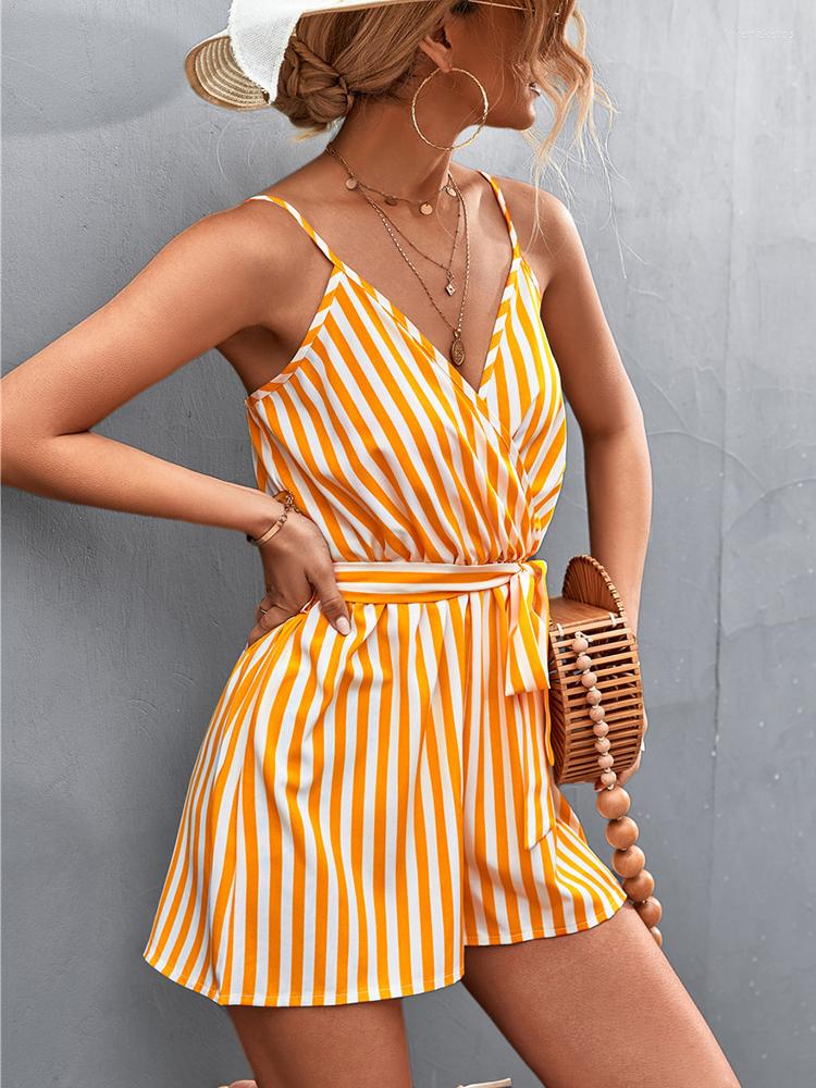 Women' Tracksuits Women Playsuits Shorts Striped Cami Beach Romper Summer Sleeveless V-Neck Lace Up Jumpsuit Ladies Office Casual Sexy, Black
Women' Tracksuits Women Playsuits Shorts Striped Cami Beach Romper Summer Sleeveless V-Neck Lace Up Jumpsuit Ladies Office Casual Sexy, Black