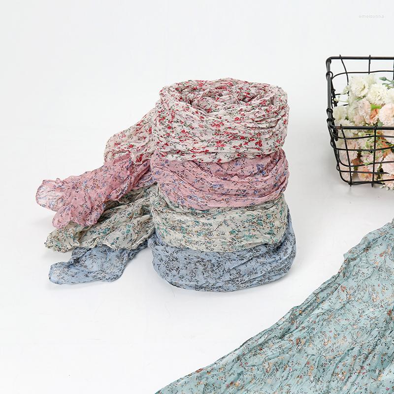 Scarves Est Tie-dye Cotton Crepe Hijab Ribbed Floral Scarf Women Viscose Pleated Shawls Muslim Fashion Headscarf Bandana Headband
Scarves Est Tie-dye Cotton Crepe Hijab Ribbed Floral Scarf Women Viscose Pleated Shawls Muslim Fashion Headscarf Bandana Headband
