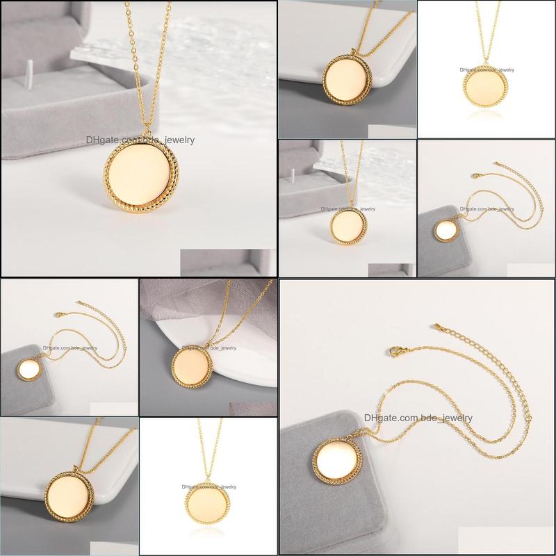 Chains Chains Minimalism Gold Color Disc Coin Necklaces Pendants For Women Fashion Jewelry Stainless Steel Geometry Round Necklace C Dhc0F
Chains Chains Minimalism Gold Color Disc Coin Necklaces Pendants For Women Fashion Jewelry Stainless Steel Geometry Round Necklace C Dhc0F