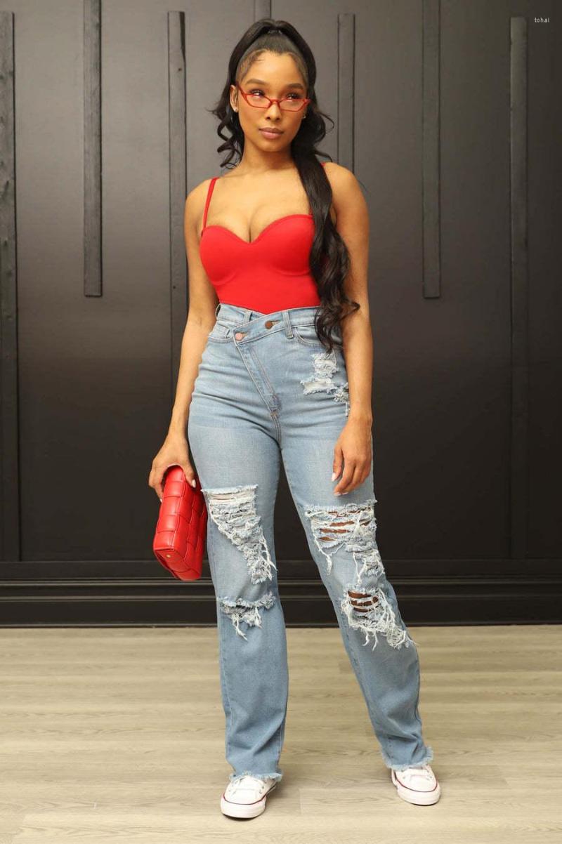 Women's Jeans Casual Women Ripped Hollow Out High Streetwear Long Pencil Pants For Outfit, Blue
Women's Jeans Casual Women Ripped Hollow Out High Streetwear Long Pencil Pants For Outfit, Blue