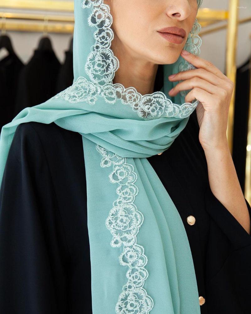 Scarves Lace Hijab Premium Chiffon Scarf Embroidered Islamic Shawls Headband Wrap Headscarf Foulard Turban
Scarves Lace Hijab Premium Chiffon Scarf Embroidered Islamic Shawls Headband Wrap Headscarf Foulard Turban