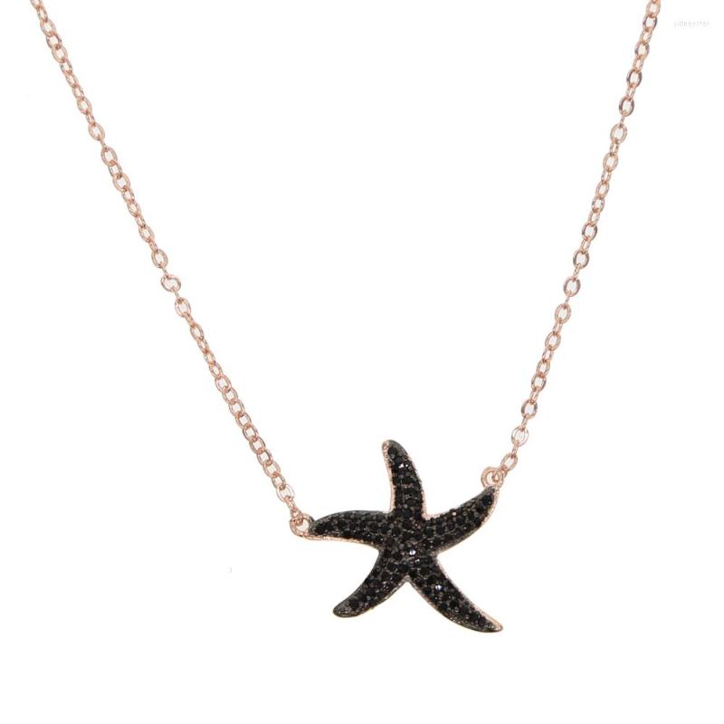 Chains Est 41 5cm Chain Rose Gold Black Starfish Pendant Necklace With Free Beach Themed Summer Jewelry
Chains Est 41 5cm Chain Rose Gold Black Starfish Pendant Necklace With Free Beach Themed Summer Jewelry