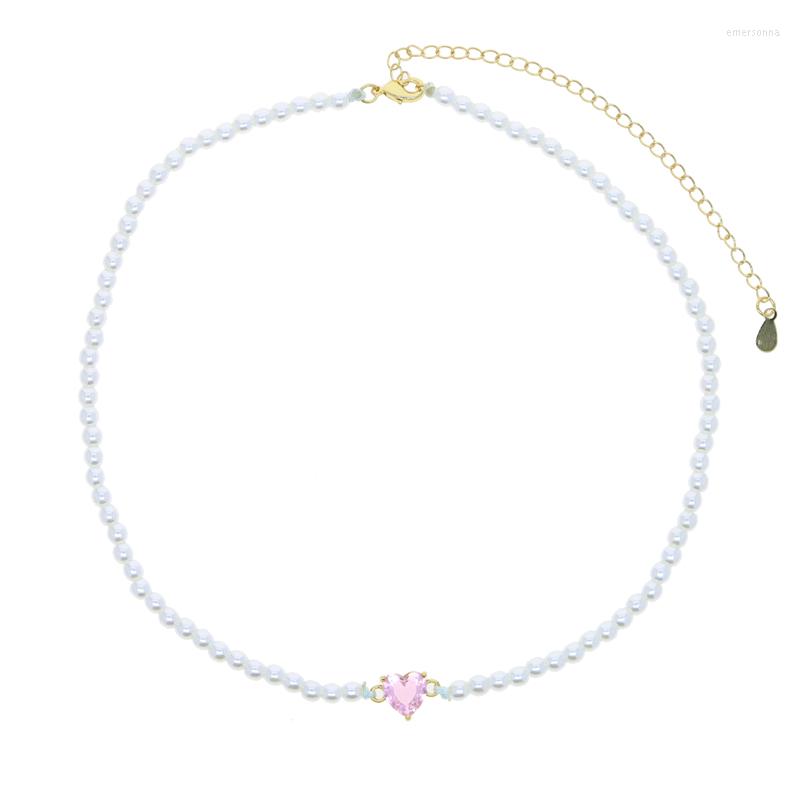 Chains Arrived Fashion Women Jewelry Pink Green CZ Heart Charm Round Pearl Beaded Choker Necklace
Chains Arrived Fashion Women Jewelry Pink Green CZ Heart Charm Round Pearl Beaded Choker Necklace