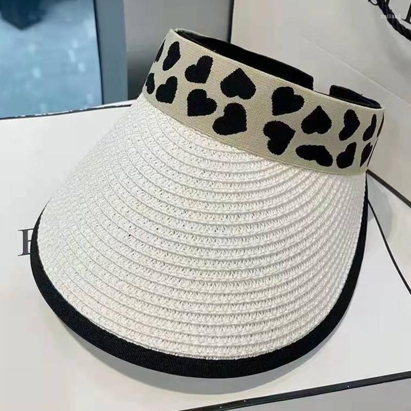 Wide Brim Hats Korean Summer Empty Top Hat Outdoor Beach Visor Cap Sunscreen Exquisite Heart Sun Must Have Item For Women Girl, White
Wide Brim Hats Korean Summer Empty Top Hat Outdoor Beach Visor Cap Sunscreen Exquisite Heart Sun Must Have Item For Women Girl, White